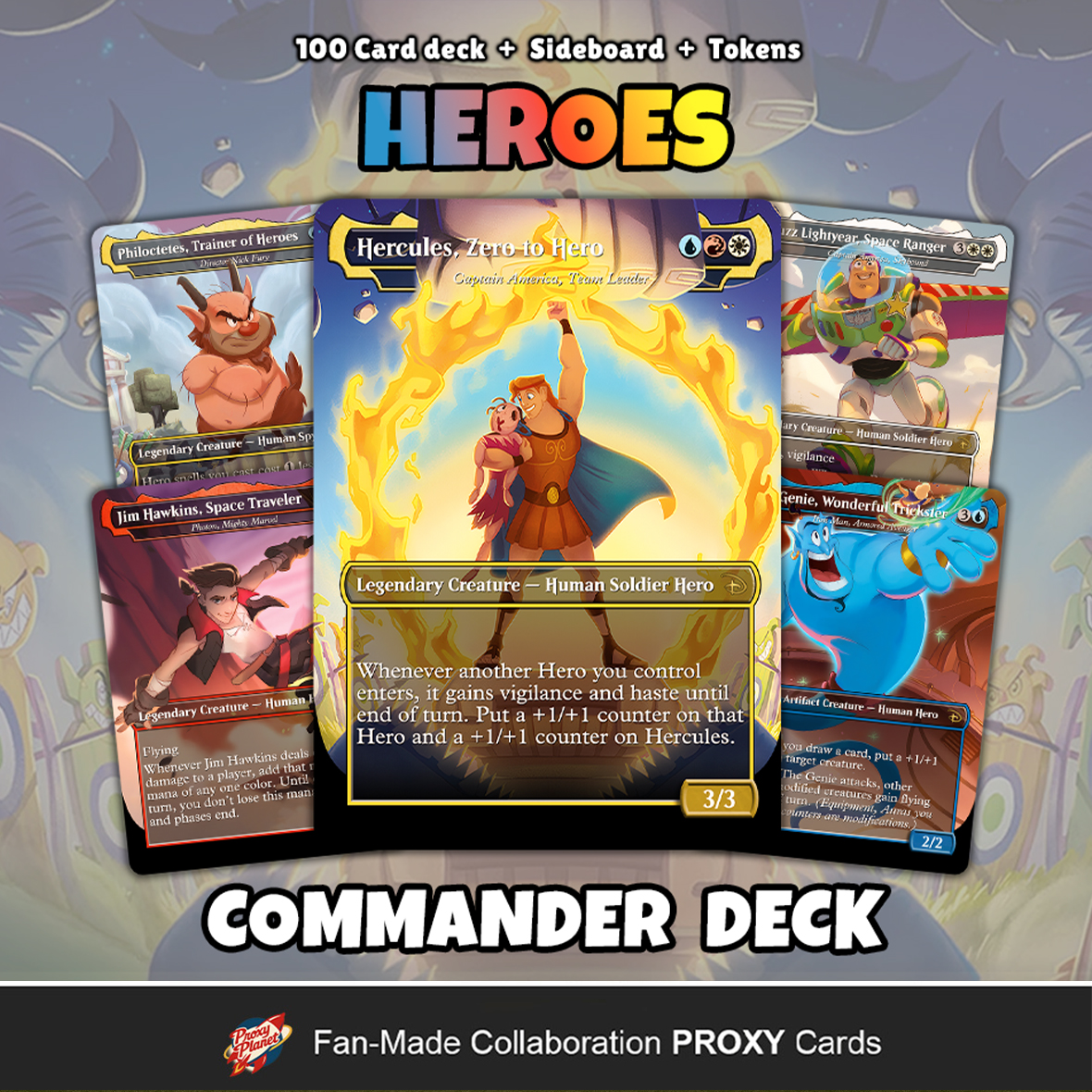 Custom EDH Deck: Heroes Disney Heroes Commander Deck Custom MTG EDH
