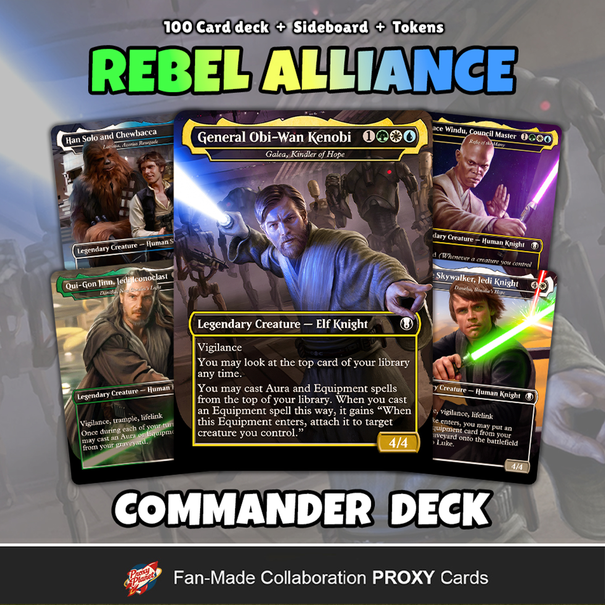 Custom EDH Deck: Rebel Alliance Star Wars Rebel Alliance Commander Deck Custom MTG EDH