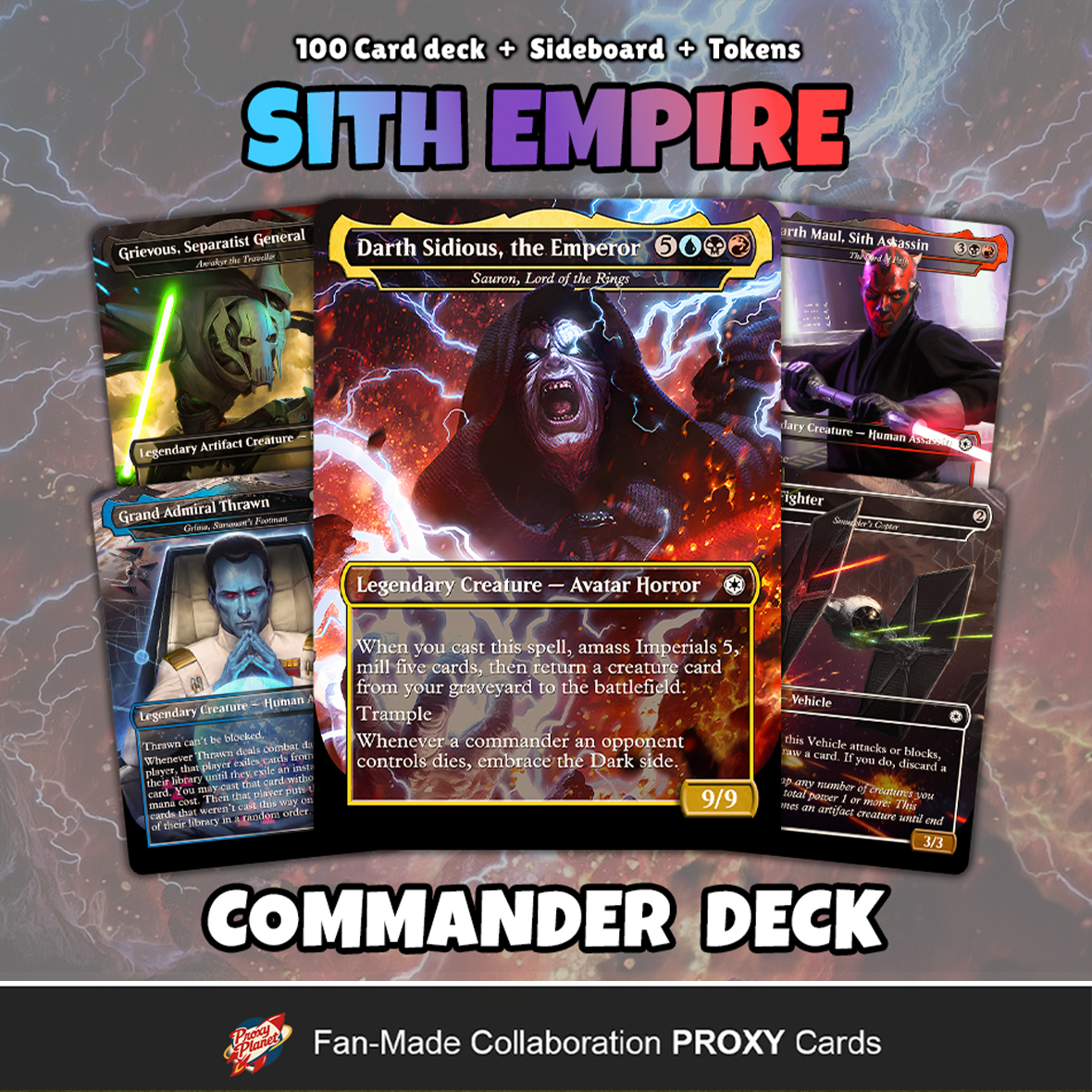 Custom EDH Deck: Sith Empire Star Wars Sith Empire Commander Deck Custom MTG EDH