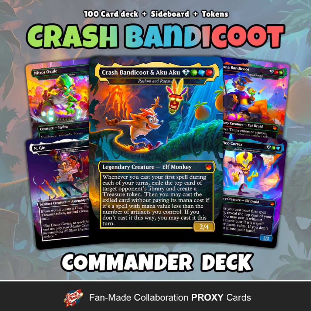 Crash Bandicoot Commander Deck Custom MTG EDH