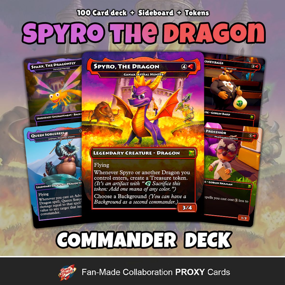 Custom EDH Deck: Spyro, The Dragon Spyro, The Dragon Commander Deck Custom MTG EDH